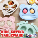 idrop TEDDY TABLEWARE - Kids Eating Plate Set