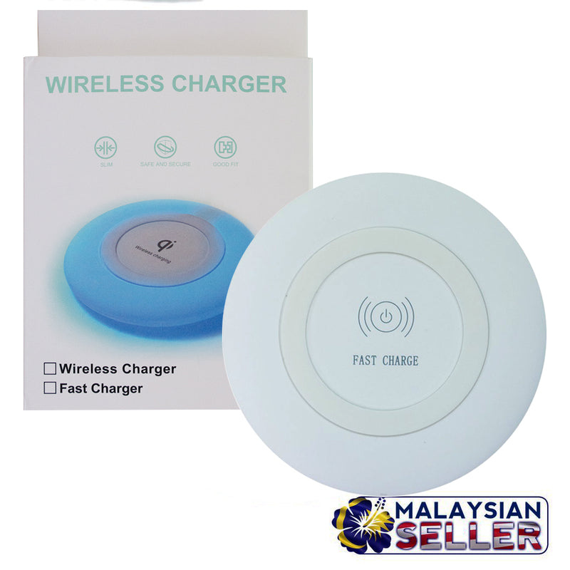 idrop Slim Round Wireless Charger With Light Indicator - Compact Light Portable Charging Device