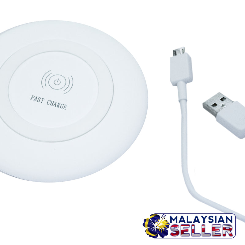 idrop Slim Round Wireless Charger With Light Indicator - Compact Light Portable Charging Device