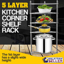 idrop 5 Layer Corner Kitchen Storage Shelf Rack