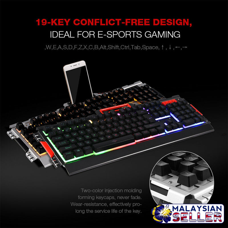 idrop K33 GAMING SET - LED Backlit USB Wired Gaming Keyboard + Mouse