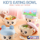 idrop 450ml Kids Children Eating Bowl with Ear / Hat Lid Cover