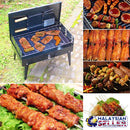 idrop HZA 14 Compact & Portable Outdoor BBQ Grill Mesh Barbecue Suitcase [ FREE Fork & Spatula ]