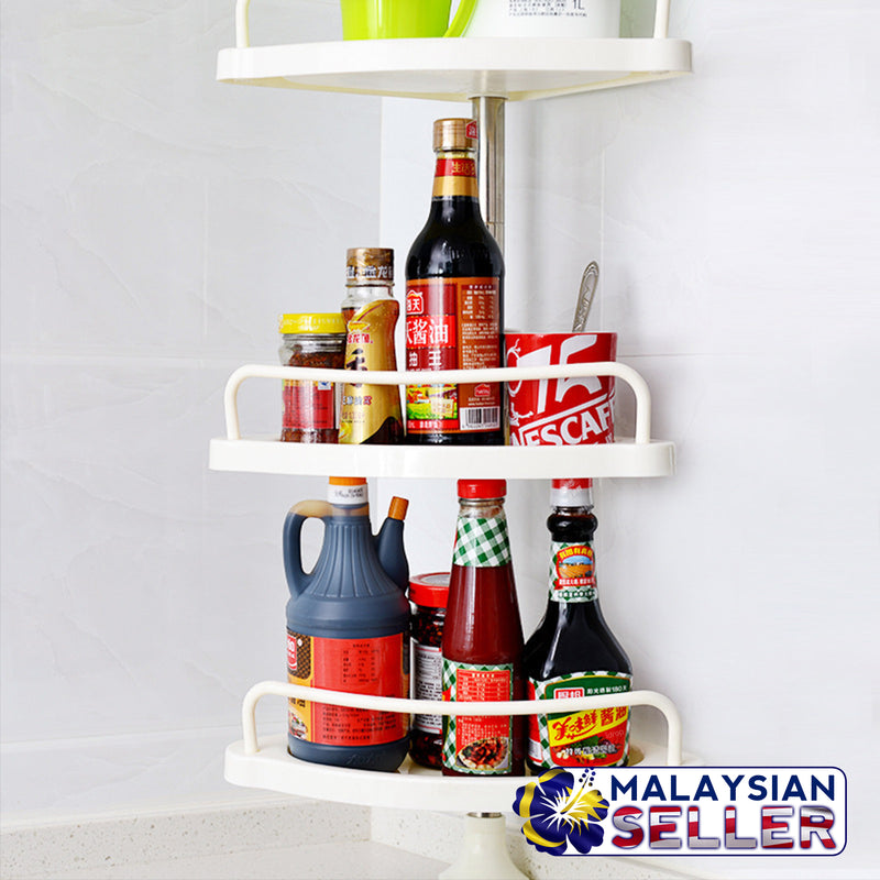 idrop 4-Layer Corner Shelf - Toilet / Kitchen Extendable Adjustable Shelf rack