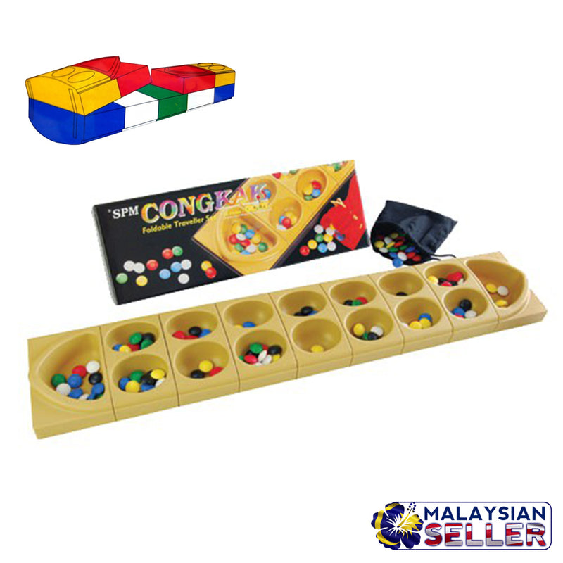 idrop CONGKAK GOLD / MULTICOLOR Foldable Edition Traveller Set [ SPM GAMES ]