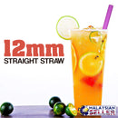 idrop 12MM Colorful Silicone Drinking Straw and Cleaning Brush Set [ 8pcs ]