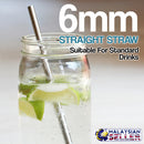 idrop 4pcs Stainless Steel Drinking Straw & Cleaner Brush + Straw Pouch Bag