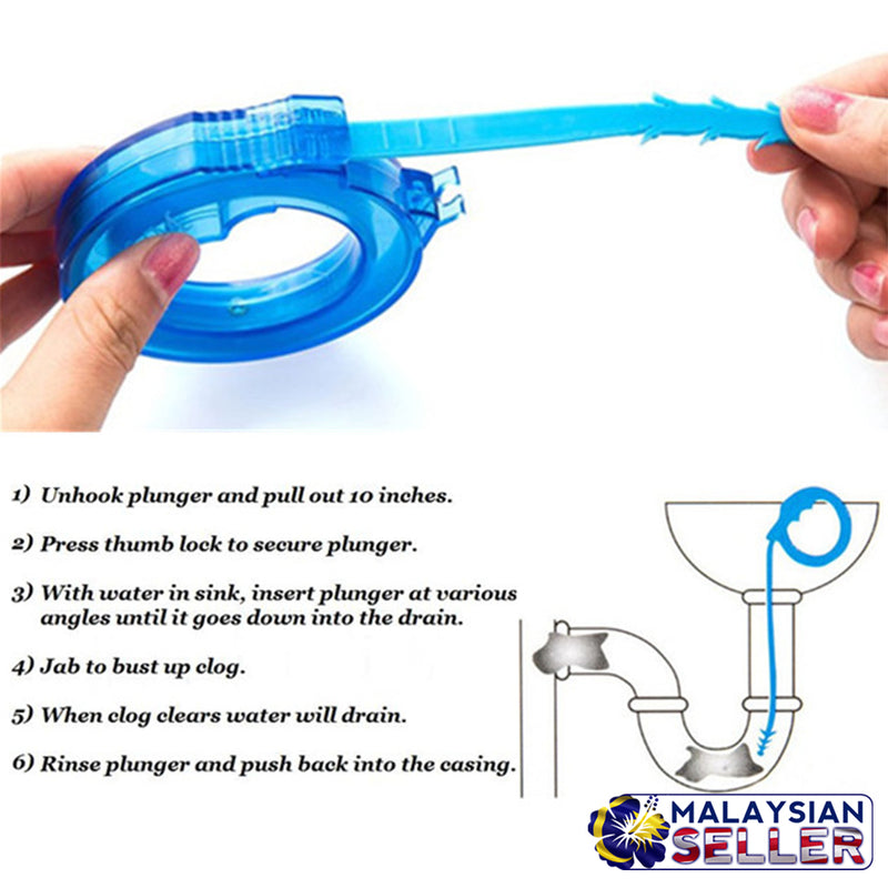 idrop Drainage Hair Clog Remover Strip Cleaning Tool