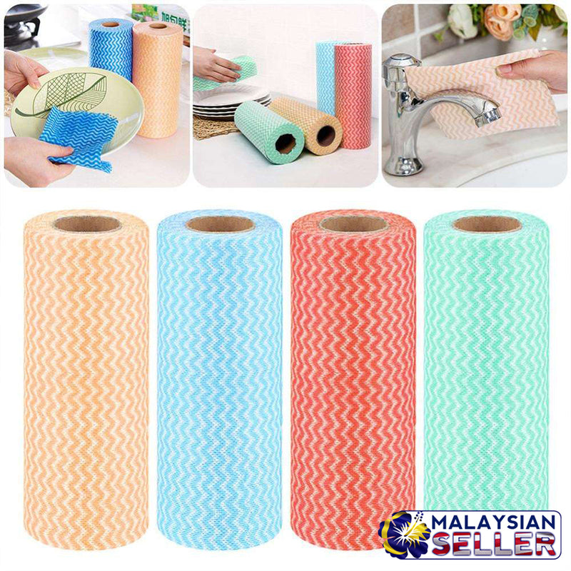 idrop Non-Woven Disposable Cleaning Washing Fabric Cloth Towel  [ 1 Roll / 4 Roll ]
