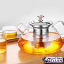 idrop 1L GLASS TEAPOT - Tea Pot with Stainless Steel Filter