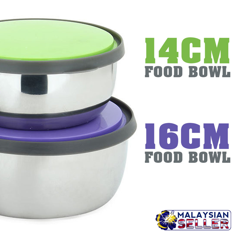 idrop Stainless Steel Food Packing Portable Bowl [ 14&16CM ]