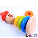 idrop MUSHROOM HEAD - Baby Toddler Wooden Stacking Tumbler Toy