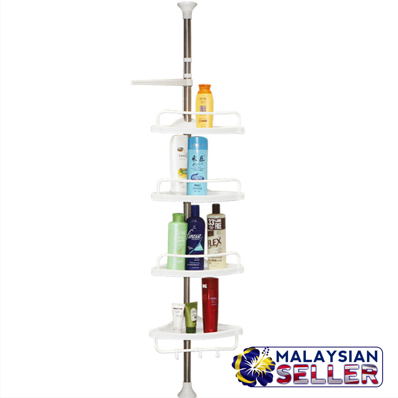 idrop 4-Layer Corner Shelf - Toilet / Kitchen Extendable Adjustable Shelf rack