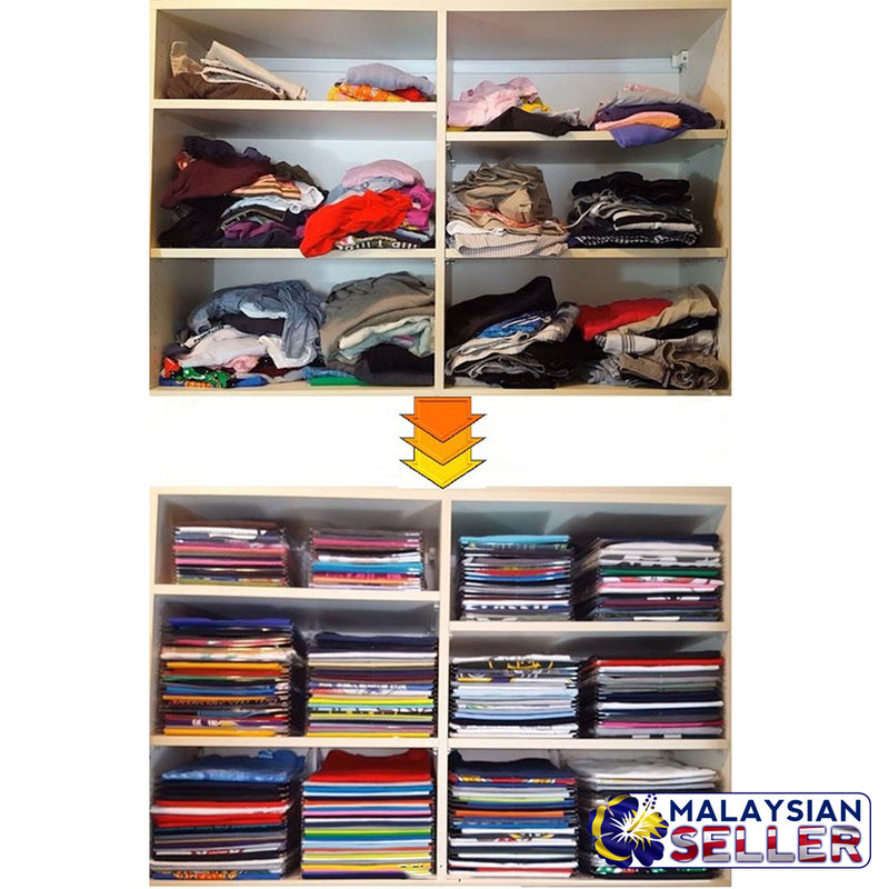 idrop CLOTHING FILE - 10 PACK Shirt Organizing System Storage Rack