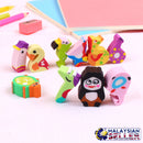 idrop ANIMAL NUMBERS - Number Shape Animal Eraser Set