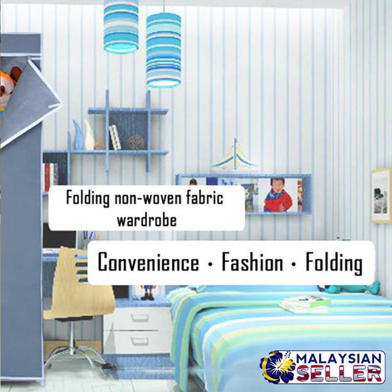 idrop Folding Non-Woven Fabric Wardrobe Portable Closet