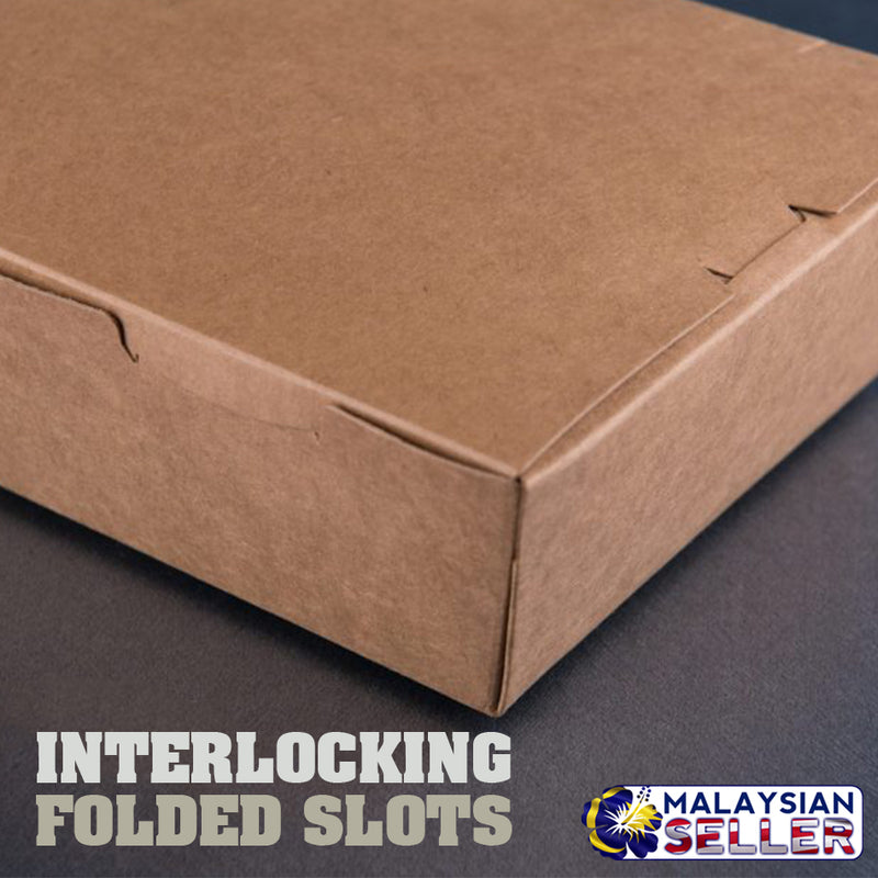 idrop [ 20pcs ] Plain Brown Lunch Box Use Paper [ LARGE / MEDIUM ][ 253gsm + ISPE ]