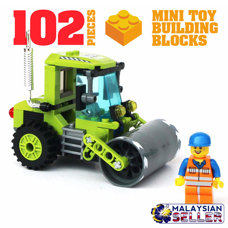 idrop ENLIGHTEN [ ROAD ROLLER ]- City Series Building Block Toy ( 102 pcs )