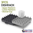 idrop 3pcs Adjustable Connected Dishrack