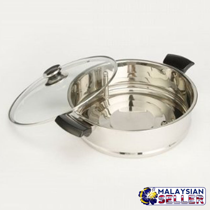 idrop 30CM Stainless Steel Kitchen Cooking Wok Pot