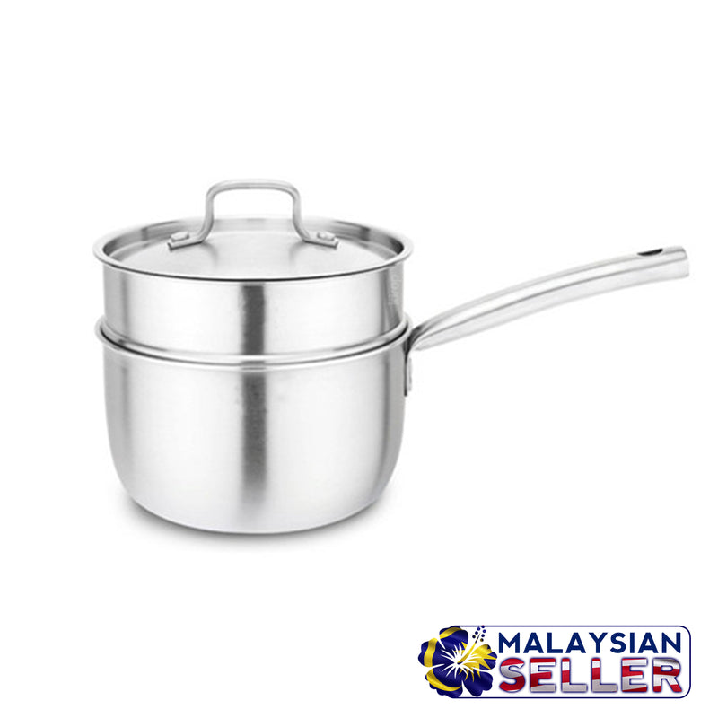 idrop [ 18cm ] 2 Layer Cooking Pot With Handle 2.4L