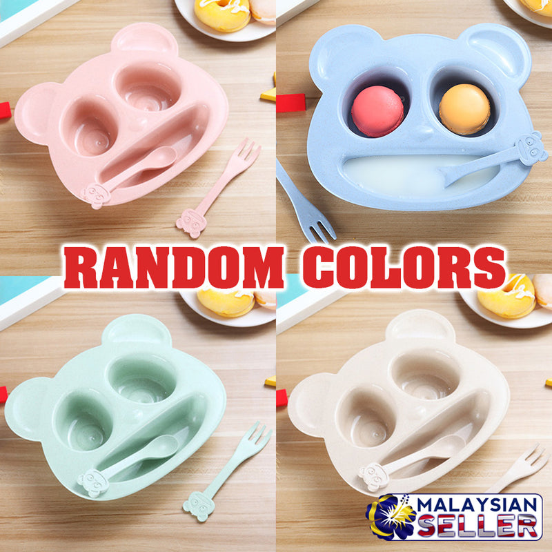 idrop TEDDY TABLEWARE - Kids Eating Plate Set