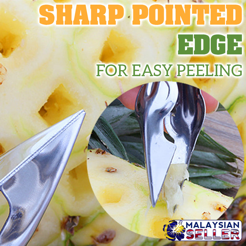 idrop Pineapple & Fruit Eye Peeler Remover Tweezer with Flip Knife