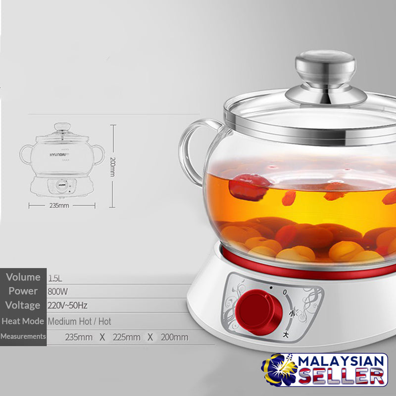 idrop 1.5L Multifunction Electric Steam Glass Tea Pot / Cooker