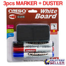 idrop OMSO Whiteboard Marker Pen [ NON PERMANENT ] Black Red Blue