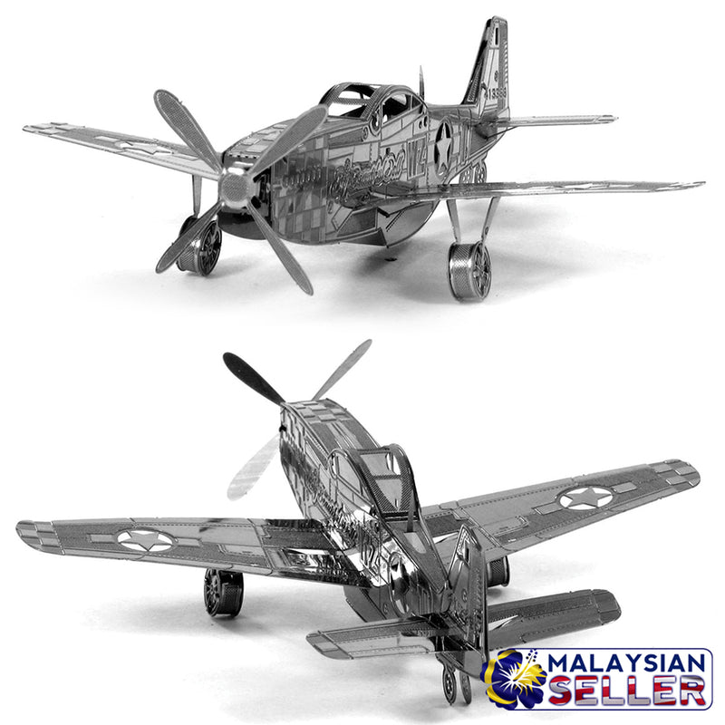 idrop MUSTANG P-51 [ Nano Puzzle ] - 3D Lasercut Metal Puzzle