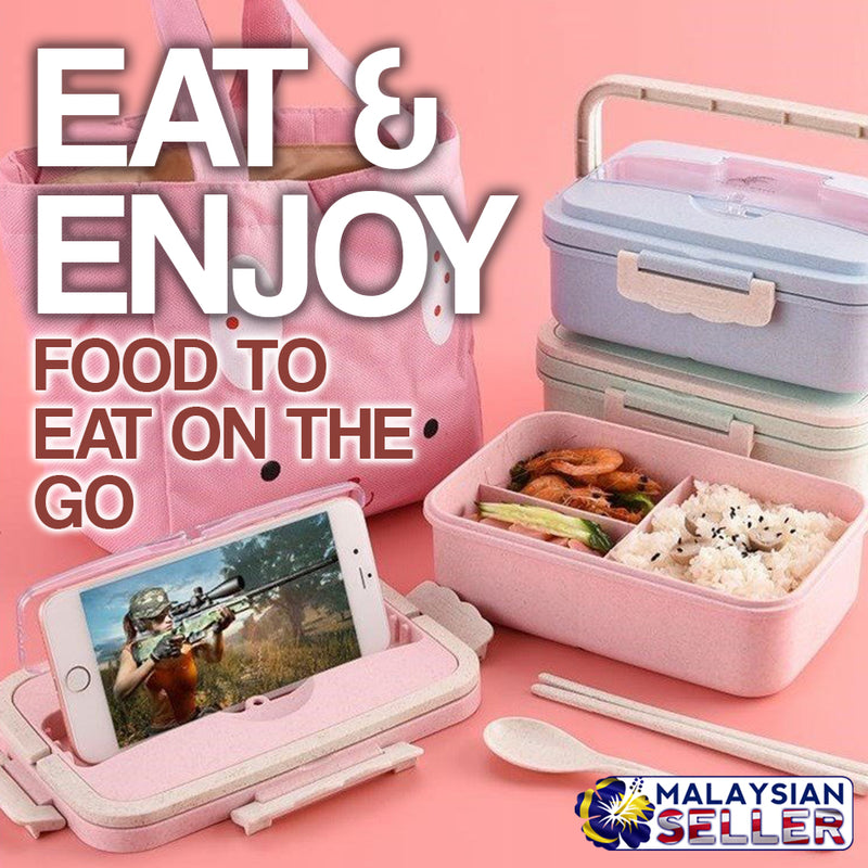 idrop LUNCHBOX BENTO- Portable Lunch Box with Eating Utensils