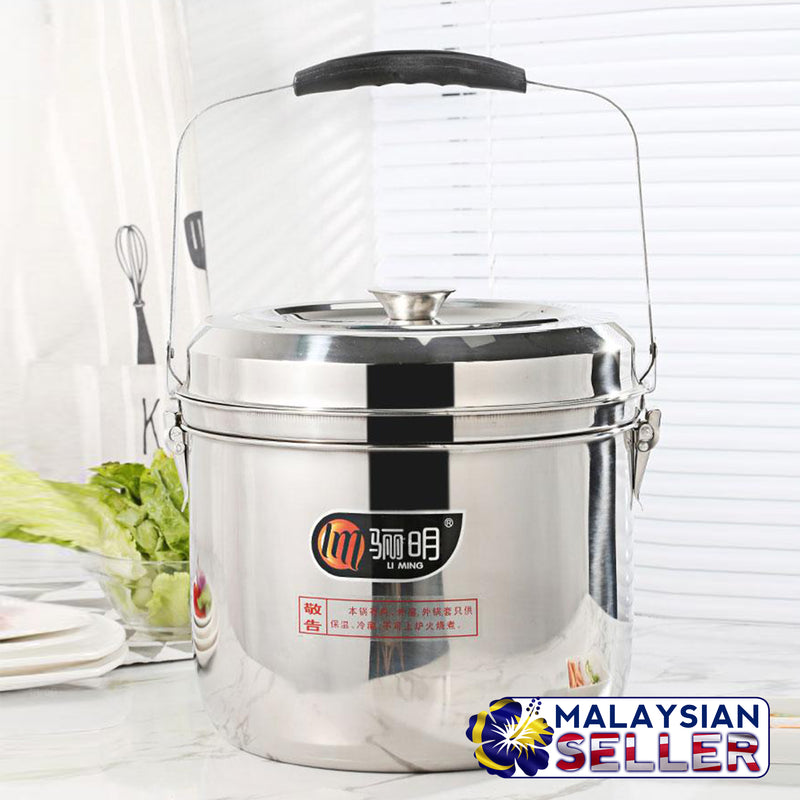 idrop 9L Multifunction Compact Layered Cooking Pot with handle and lock