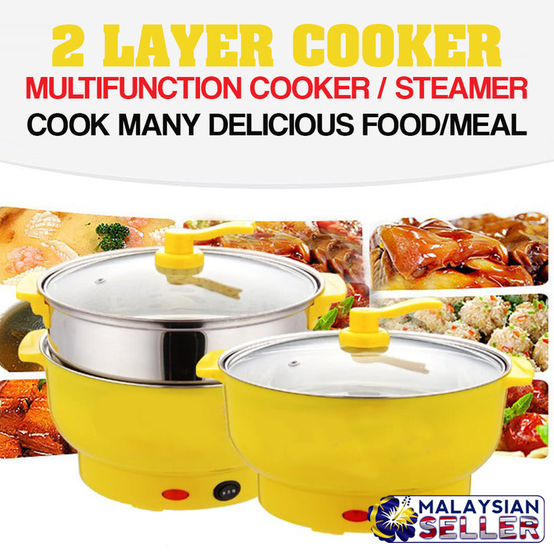 idrop 30CM [ MT-30 ] 2 Layer Electric Cooking Steaming Cooker