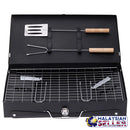 idrop HZA 14 Compact & Portable Outdoor BBQ Grill Mesh Barbecue Suitcase [ FREE Fork & Spatula ]