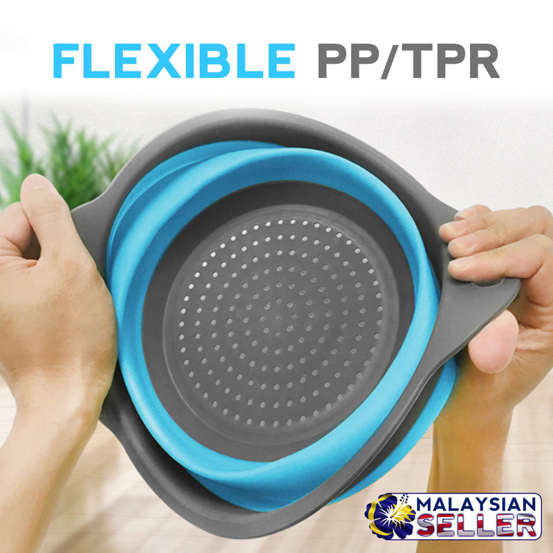 idrop Kitchen Foldable Collapsible Silicone Drainage Water Filter Basket