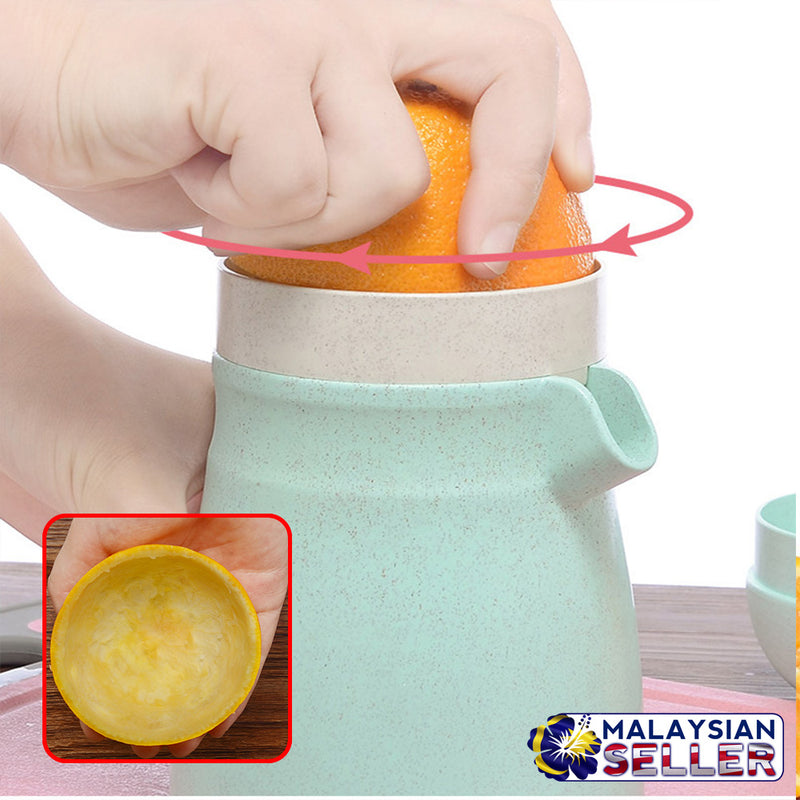 idrop Manual Hand Press Squeeze Fruit Juicer Wheat Straw Jug Cup