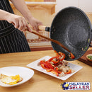 idrop 34CM - GD TRENDY Kitchen Cooking Wok Frying Pan [ Stone Black ]