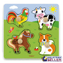 idrop BIG KNOB PUZZLE - Farm / Insect / Wild Animal Puzzle Toy