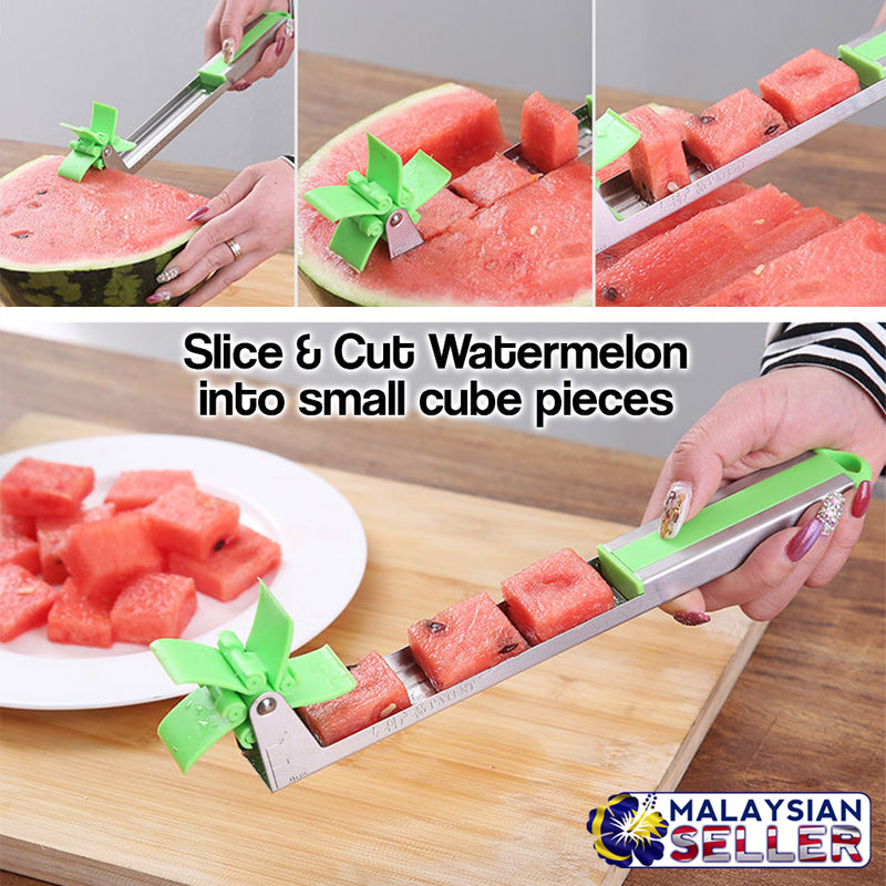 idrop SPINNING WATERMELON CUTTER - Cube Cutting Peeler