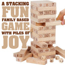 idrop FOLDS HIGH - Wood Toy Stacking Toys Number Dice Game