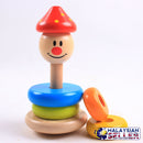 idrop MUSHROOM HEAD - Baby Toddler Wooden Stacking Tumbler Toy