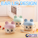 idrop 450ml Kids Children Eating Bowl with Ear / Hat Lid Cover