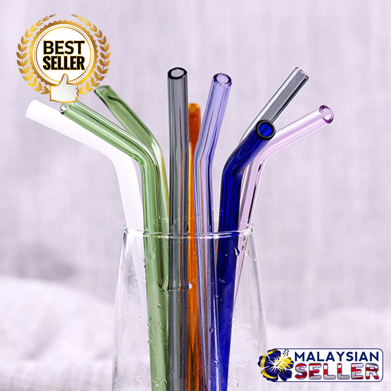 idrop GLASS STRAW - Bent Glassed Drinking Straw