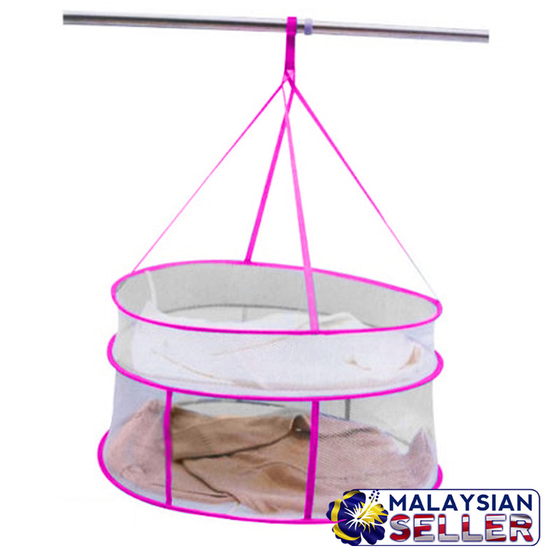 idrop Laundry Clothes Hanging Drying Net - Foldable and Portable (RANDOM COLOR)