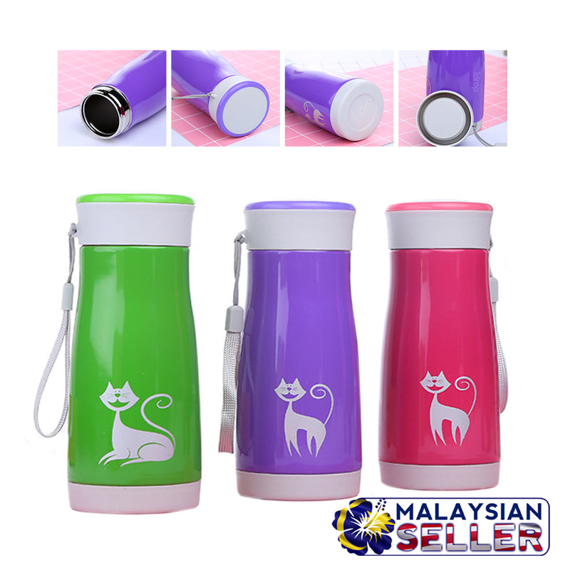 idrop BACHELOR CUP Drinking Flask Thermos with Cat Illustration