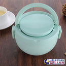 idrop 850ml LUNCHBOX - Wheat Straw Plastic Round Lunch Box