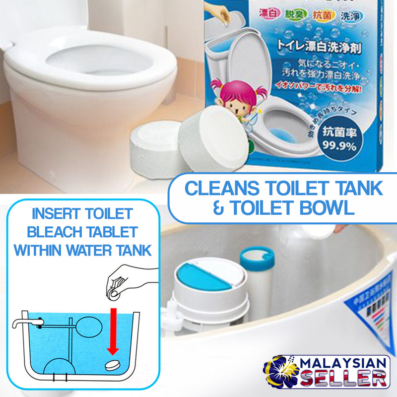 idrop Toilet Bleach - Cleaning Ingot Tablet [ 20g x 6pcs/box ]