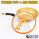 idrop 32CM Gold Kitchen Cooking Frying Pan with Lid Cover