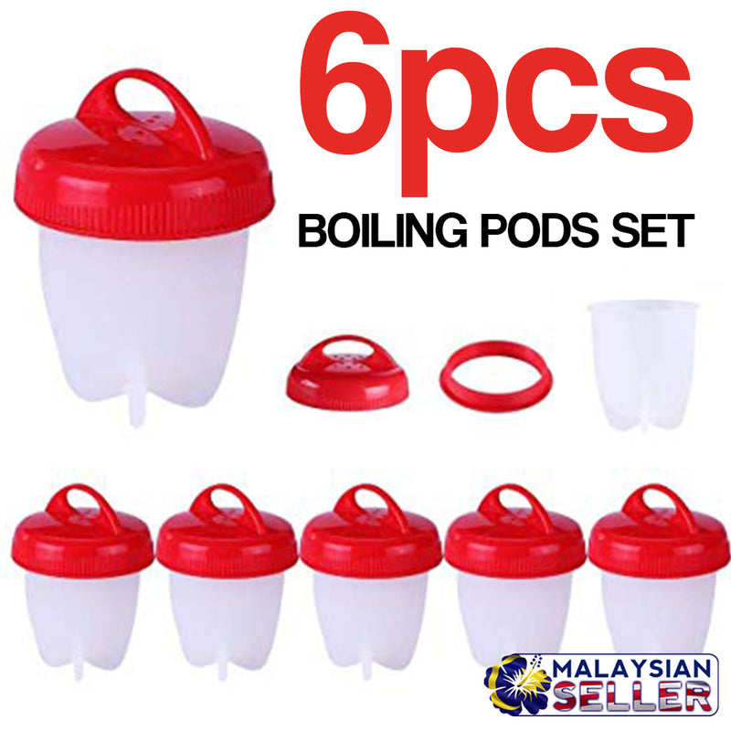 idrop Silicone Boil Egg Boiling Pods [ 6pcs ]