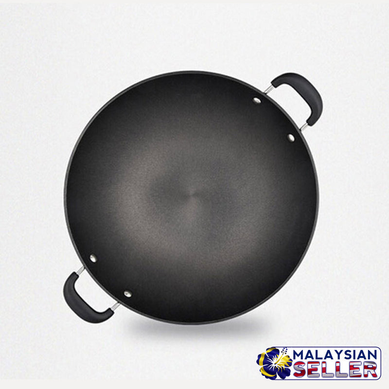 idrop Stainless Steel Classic Cooking Wok with Lid Cover for Kitchen Cookware [ 40CM / 42CM ]